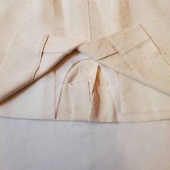 Natural Pure Silk West German Vintage Cream Skirt - Picture 4 of 10